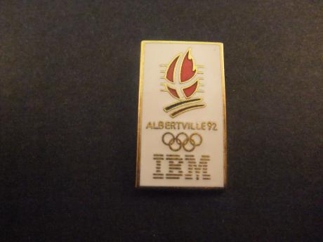 Olympische Spelen Albertville sponsor IBM computers goudkleurig